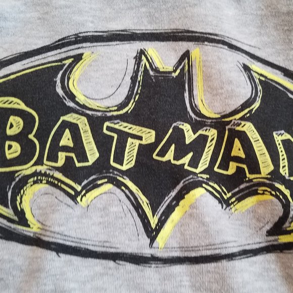 Boys Gray Batman Pullover Hoodie Sizes M & L - Picture 7 of 11